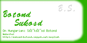 botond sukosd business card